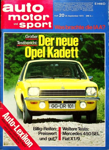 Deckblatt Auto Motor und Sport (20/1973)
